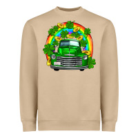 Mushroom st patricks shamrock gold rainbow truck Heavyweight Sweatshirt - FaDigitalArtStudio