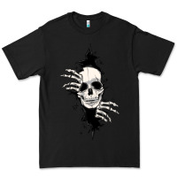 Black skull in the wall file Premium Tee - MaliasSmallBusiness
