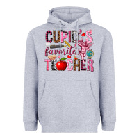 Heather Grey cupids favorite teacher Heavyweight Hoodie - NancyCooperArtShop