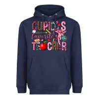 Navy cupids favorite teacher Heavyweight Hoodie - NancyCooperArtShop