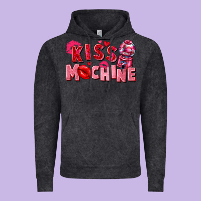 Kiss Machine Vintage Hoodie Designed By Fadigitalartstudio
