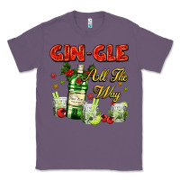 Lavender gin`gle all the way with bottle and cocktails Classic Tee - AdoDesignShop