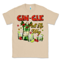 Mushroom gin`gle all the way with bottle and cocktails Classic Tee - AdoDesignShop