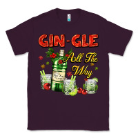 Plum gin`gle all the way with bottle and cocktails Classic Tee - AdoDesignShop