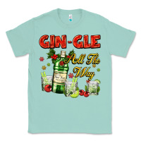 Seafoam gin`gle all the way with bottle and cocktails Classic Tee - AdoDesignShop