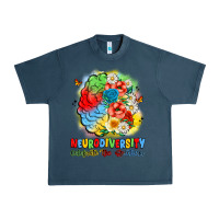 Midnight Navy neurodiversity celebrate the spectrum Urban Heavy Tee - JahusDesignShop