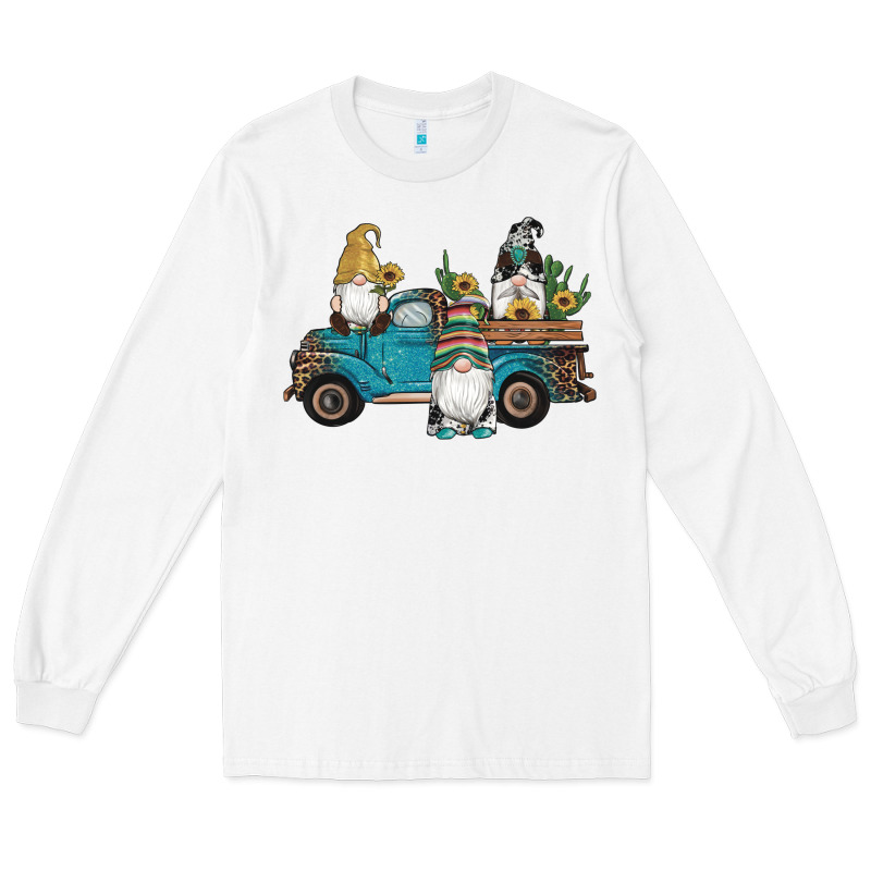 Western Gnomes Truck Sunflowers Cactus Gemstone Leopard Glitter Serape Long Sleeve Tee by Artiststas | Teevron