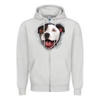 Dove Grey pittbull gray glitter Zipper Hoodie - Jasminsmagicworld