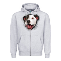 Heather Grey pittbull gray glitter Zipper Hoodie - Jasminsmagicworld