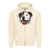 Sandshell pittbull gray glitter Zipper Hoodie - Jasminsmagicworld