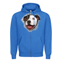 True Royal pittbull gray glitter Zipper Hoodie - Jasminsmagicworld