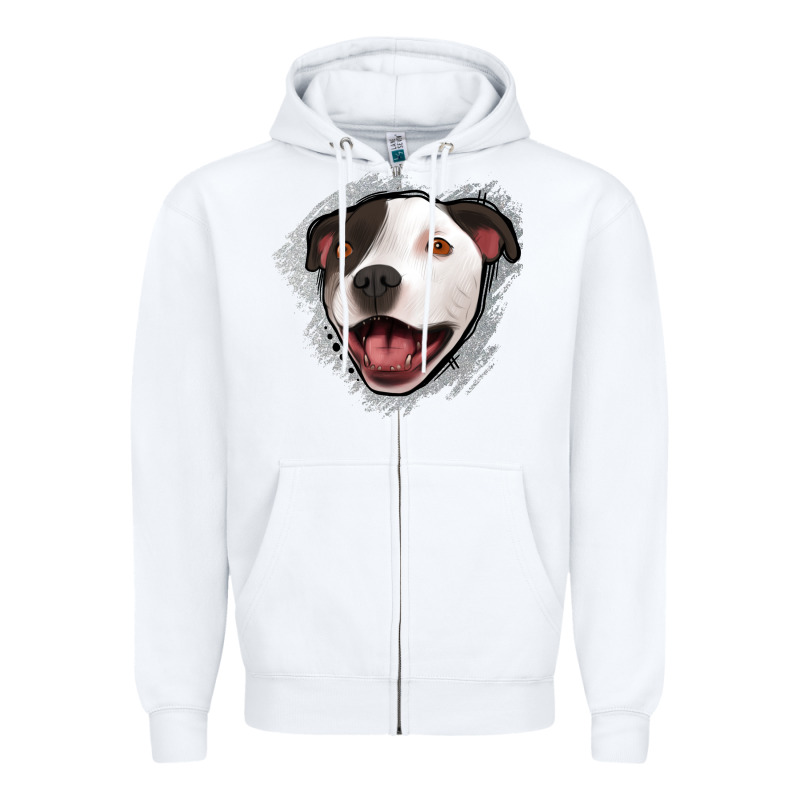 Pittbull Gray Glitter Zipper Hoodie by Jasminsmagicworld | Teevron