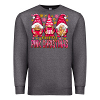 Charcoal Heather Merry pink Christmas gnomes Premium Sweatshirt - NancyCooperArtShop