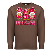 Chestnut Merry pink Christmas gnomes Premium Sweatshirt - NancyCooperArtShop