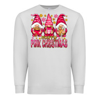 Dove Grey Merry pink Christmas gnomes Premium Sweatshirt - NancyCooperArtShop