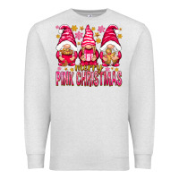 Oatmeal Heather Merry pink Christmas gnomes Premium Sweatshirt - NancyCooperArtShop