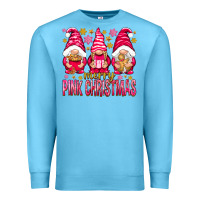 Ocean Blue Merry pink Christmas gnomes Premium Sweatshirt - NancyCooperArtShop