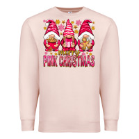 Pale Pink Merry pink Christmas gnomes Premium Sweatshirt - NancyCooperArtShop