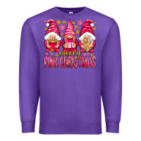 Purple Merry pink Christmas gnomes Premium Sweatshirt - NancyCooperArtShop