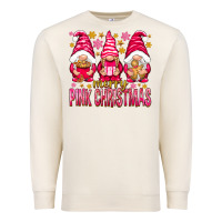 Sandshell Merry pink Christmas gnomes Premium Sweatshirt - NancyCooperArtShop