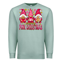Seafoam Merry pink Christmas gnomes Premium Sweatshirt - NancyCooperArtShop