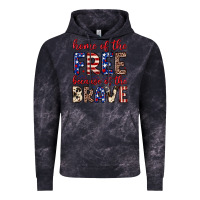 Cloud Black Home of the free because of the brave Vintage Hoodie - Neo Western