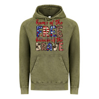 Vintage Olive Home of the free because of the brave Vintage Hoodie - Neo Western