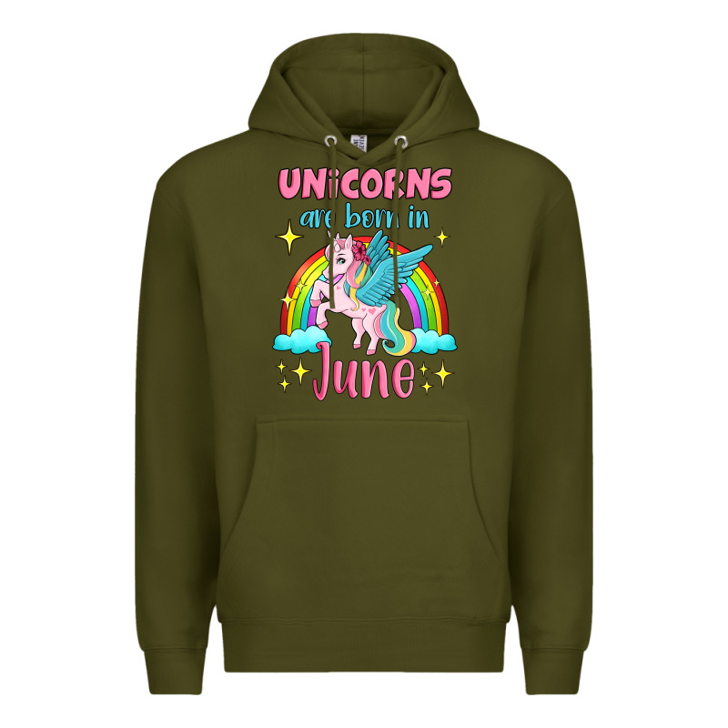 Unicorns Are Born In June Premium Hoodie by Jasminsmagicworld | Teevron