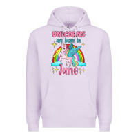 Lilac unicorns are born in june Premium Hoodie - Jasminsmagicworld