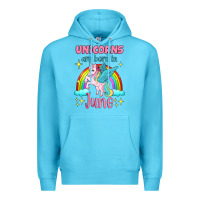 Ocean Blue unicorns are born in june Premium Hoodie - Jasminsmagicworld