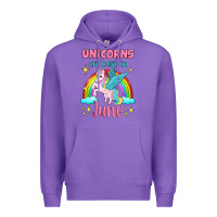 Purple unicorns are born in june Premium Hoodie - Jasminsmagicworld