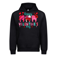Black Happy Valentine's Day with teeth Valentine's Day Urban Hoodie - HowdyJamesFarm