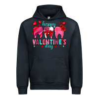 Navy Happy Valentine's Day with teeth Valentine's Day Urban Hoodie - HowdyJamesFarm
