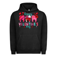 Pigment Black Happy Valentine's Day with teeth Valentine's Day Urban Hoodie - HowdyJamesFarm