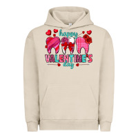 Pigment French Oak Happy Valentine's Day with teeth Valentine's Day Urban Hoodie - HowdyJamesFarm
