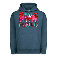 Pigment Midnight Navy Happy Valentine's Day with teeth Valentine's Day Urban Hoodie - HowdyJamesFarm