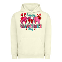 Pigment Pistachio Happy Valentine's Day with teeth Valentine's Day Urban Hoodie - HowdyJamesFarm