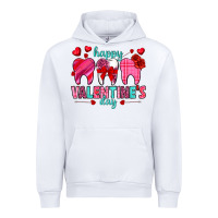 White Happy Valentine's Day with teeth Valentine's Day Urban Hoodie - HowdyJamesFarm