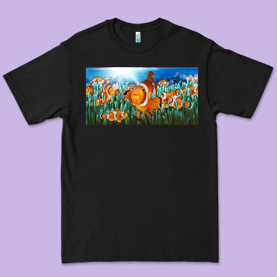 Clown Fish  License Plate Premium Tee Designed By Barkaloodesign