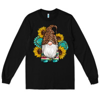 Black western gnomes sunflowers gemstones leopard serape cowhide glitter Long Sleeve Tee - Artiststas