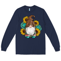 Navy western gnomes sunflowers gemstones leopard serape cowhide glitter Long Sleeve Tee - Artiststas