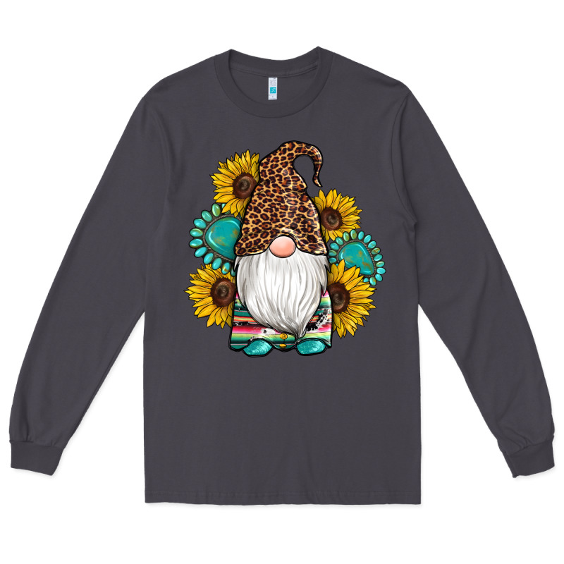 Western Gnomes Sunflowers Gemstones Leopard Serape Cowhide Glitter Long Sleeve Tee by Artiststas | Teevron