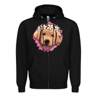 Black jack russel floral kopyası Zipper Hoodie - Jasminsmagicworld