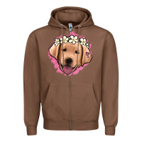 Chestnut jack russel floral kopyası Zipper Hoodie - Jasminsmagicworld