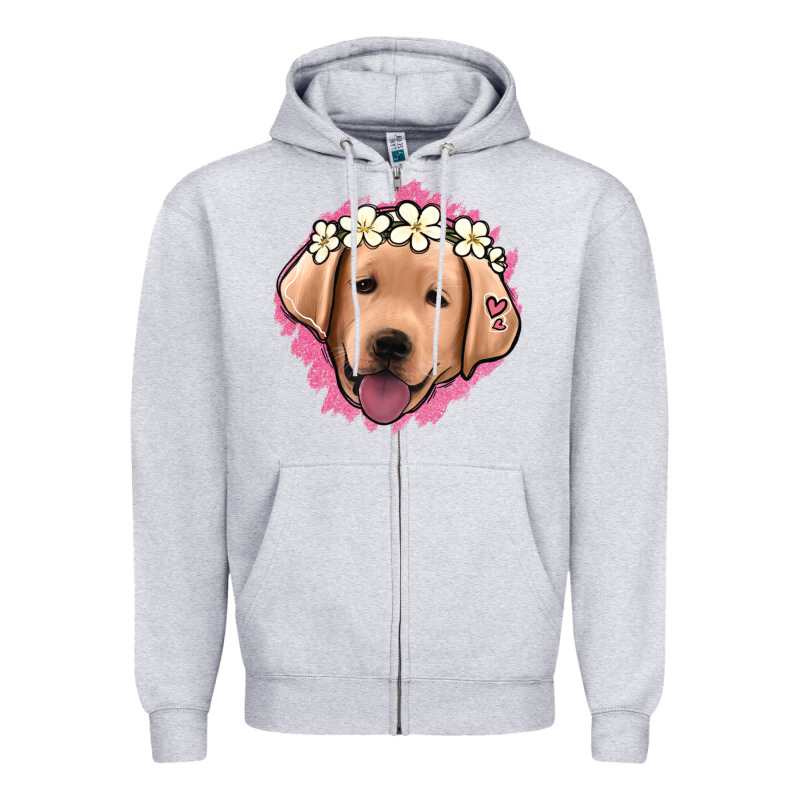 Jack Russel Floral Kopyası Zipper Hoodie by Jasminsmagicworld | Teevron