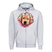 Heather Grey jack russel floral kopyası Zipper Hoodie - Jasminsmagicworld