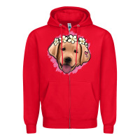 Red jack russel floral kopyası Zipper Hoodie - Jasminsmagicworld