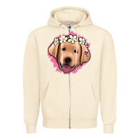 Sandshell jack russel floral kopyası Zipper Hoodie - Jasminsmagicworld