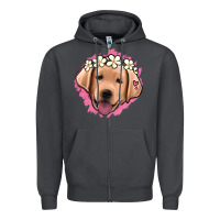 Smoke jack russel floral kopyası Zipper Hoodie - Jasminsmagicworld