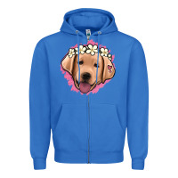 True Royal jack russel floral kopyası Zipper Hoodie - Jasminsmagicworld